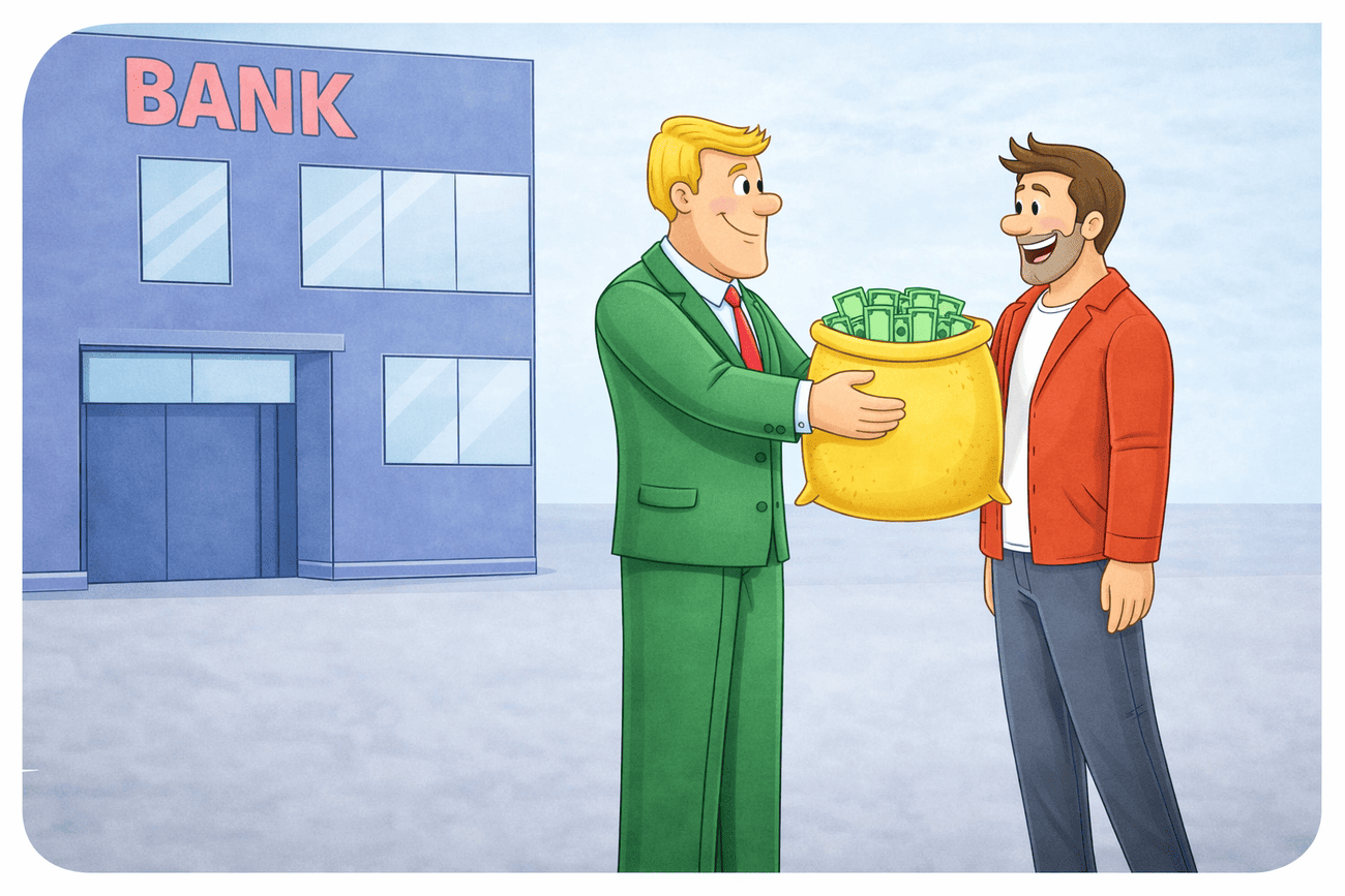 Иллюстрация глагола lend